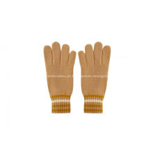 Luvas Quentes de Inverno Tricotada com Dedos Cheios para Meninas